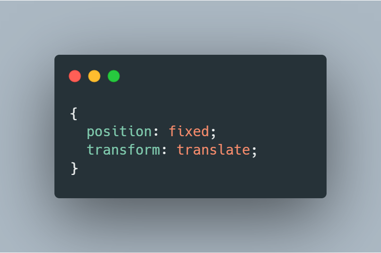 当position：fixed 遇上transform：translate